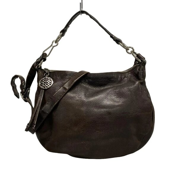 COACH Ali Leather Convertible Hobo Dark Brown Leather - Shoulder Bag - Picture 1 of 10